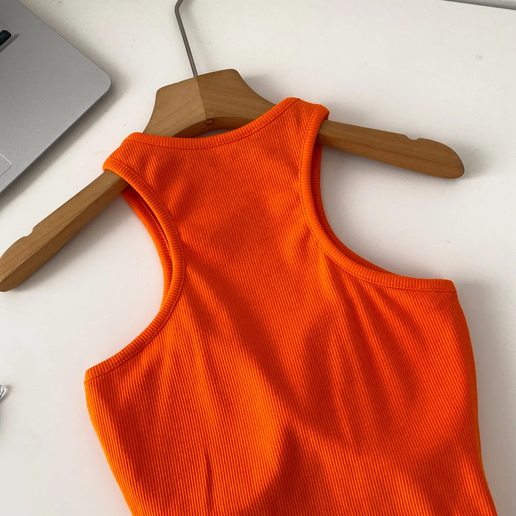 SINGREINY Candy Colors Hotsweet Top Women Bodycon Solid Spicy Girl Ins Tank Top Summer Sleeveless Versatile Basics Sexy Camisole