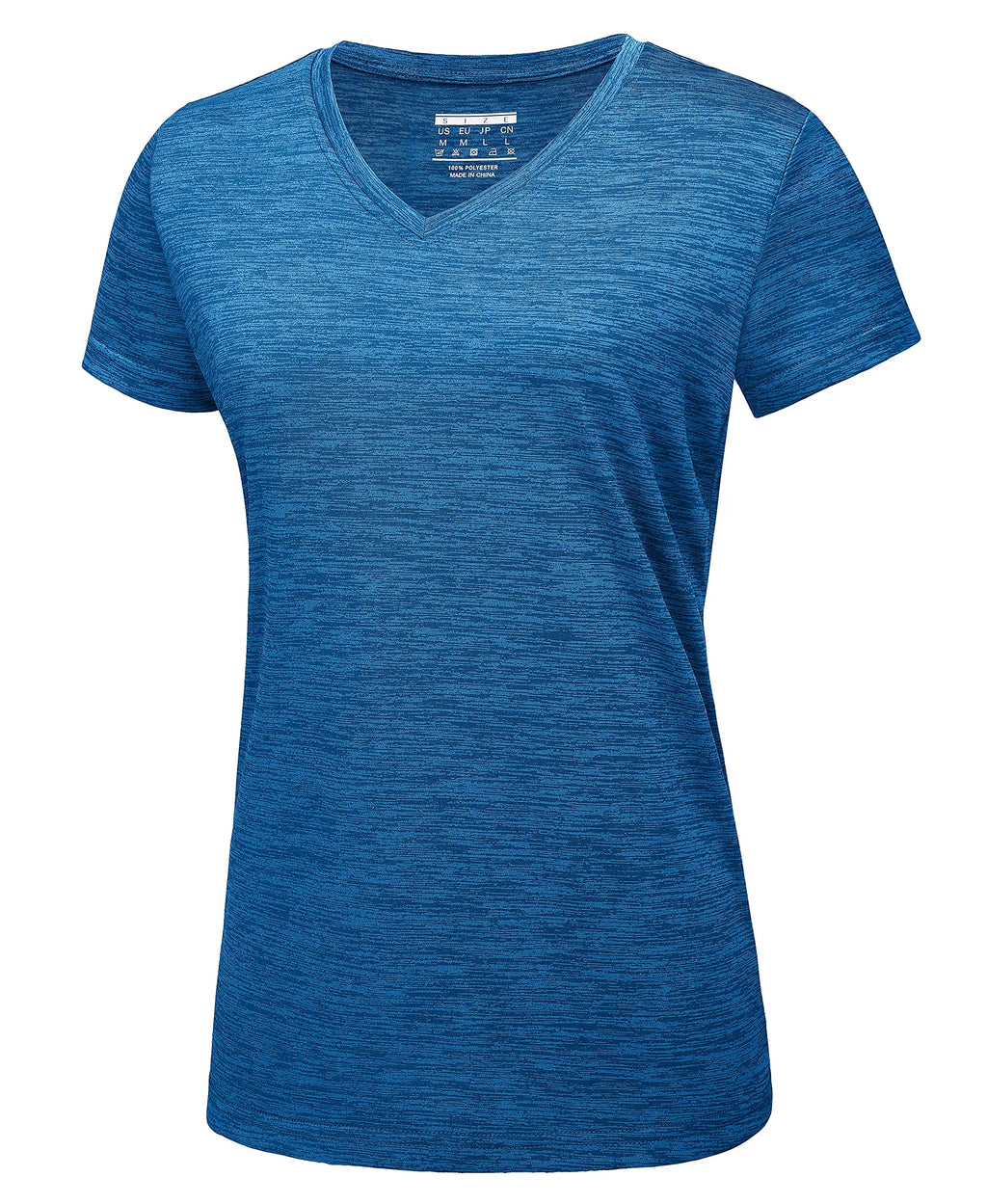 TACVASEN Moisture Wicking V Neck T-shirts Summer Quick Dry Shirts Womens Workout T-shirts Athlete Tops Lightweight Casual Tee