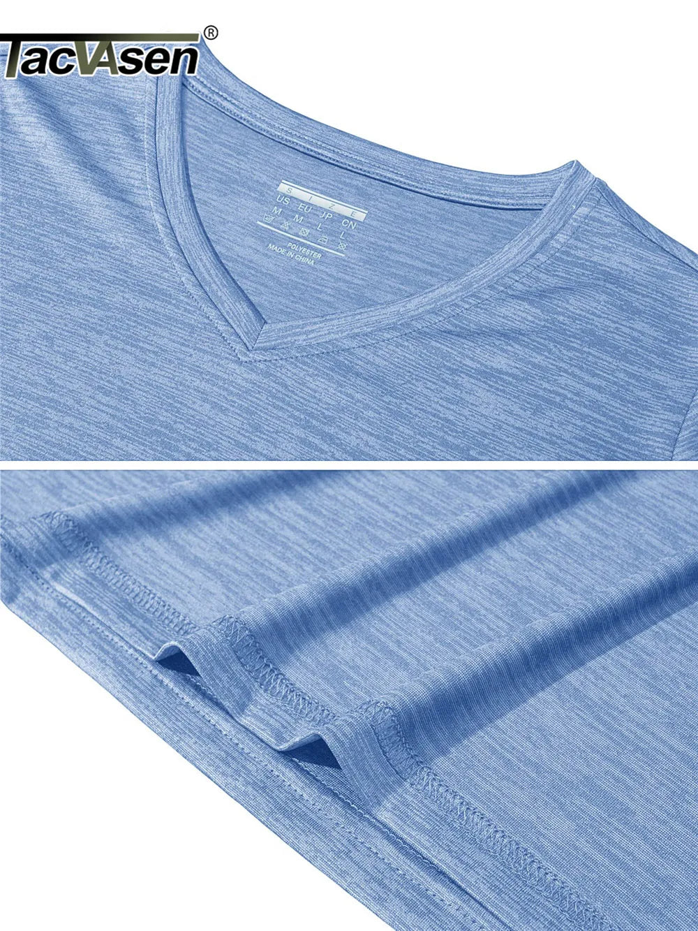 TACVASEN Moisture Wicking V Neck T-shirts Summer Quick Dry Shirts Womens Workout T-shirts Athlete Tops Lightweight Casual Tee
