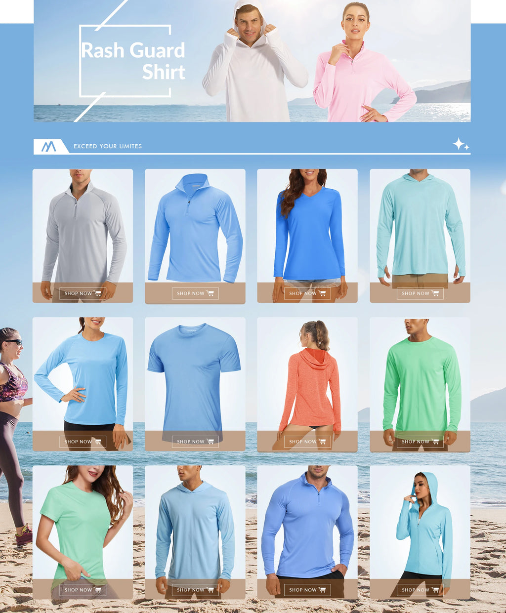 MAGCOMSEN Women's Trekking T-Shirt UPF 50+ UV Protection Sportswear Quick Drying Long Sleeve Summer Hoodie Shirt with Thumb Hole