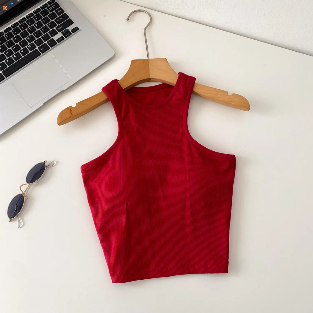 SINGREINY Candy Colors Hotsweet Top Women Bodycon Solid Spicy Girl Ins Tank Top Summer Sleeveless Versatile Basics Sexy Camisole