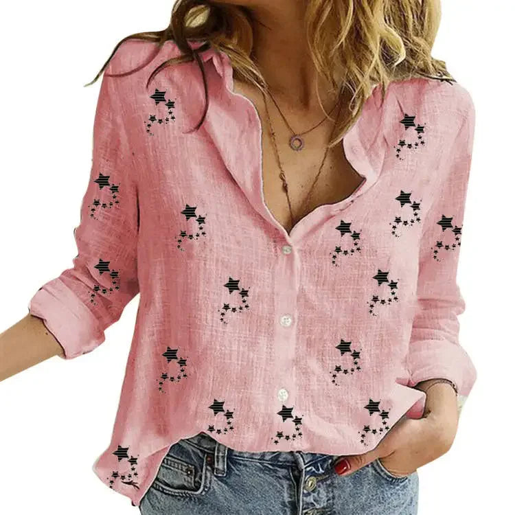 Vintage Cotton Linen Casual Tops Tees Spring Autumn Y2k Tshirt Woman Clothing Fashion T-Shirt Clothes Streetwear T Shirts Women