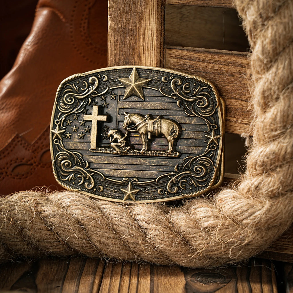 Western style plate buckle belt metal buckle one belt buckle