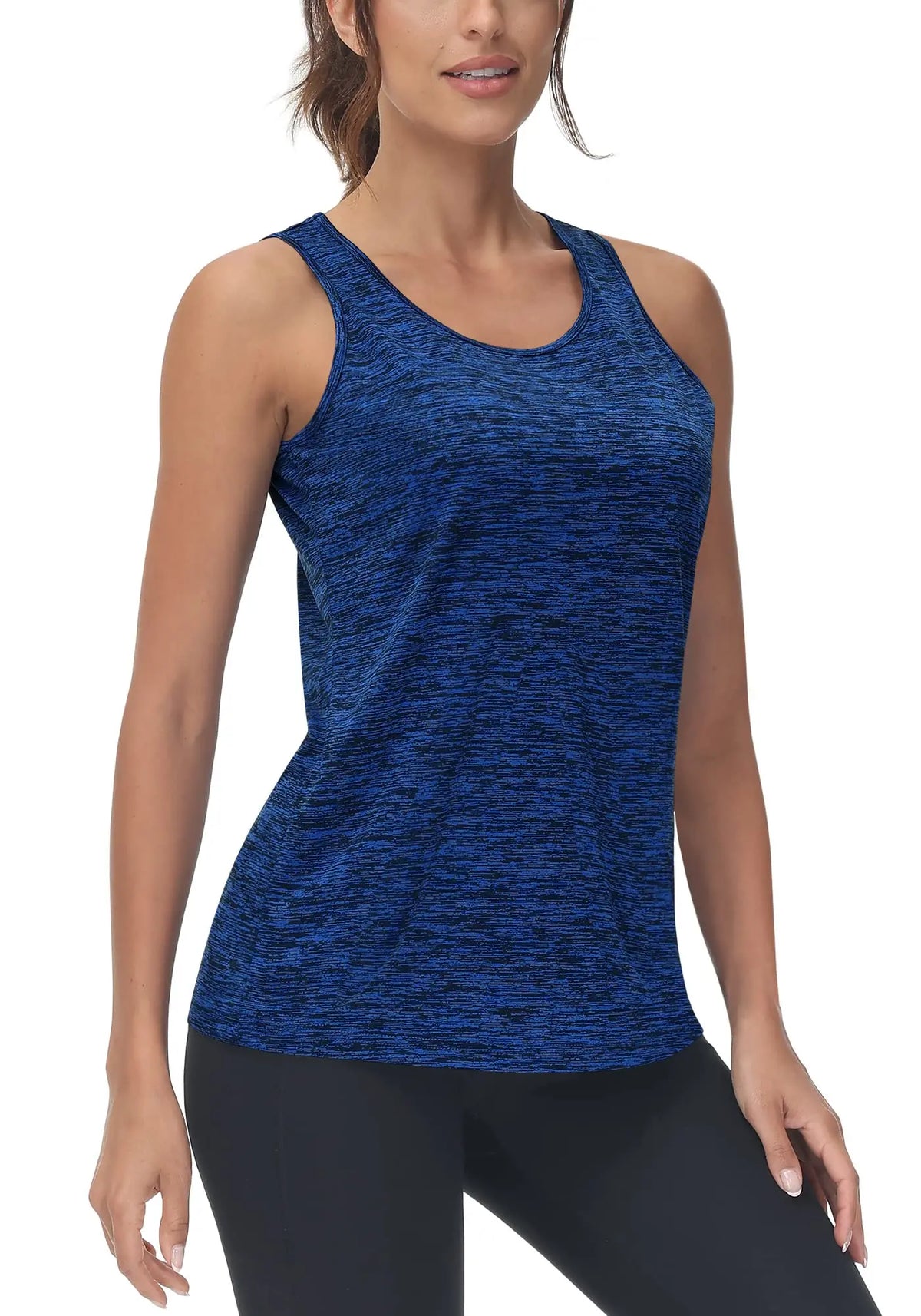 TACVASEN Womens Quick Dry Workout Tank Tops Lightweight Cool Moisture Yoga Shirt Stretch Crew Neck Sleeveless Athletic Vest