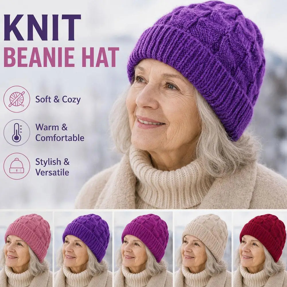 Fashion Winter Warm Hats for Women Casual Stacking Knitted Bonnet Caps Men Hats Solid Color Hip Hop Unisex Female Beanies
