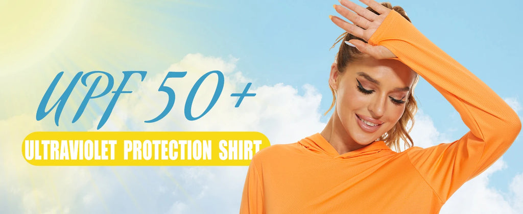 MAGCOMSEN Women's Trekking T-Shirt UPF 50+ UV Protection Sportswear Quick Drying Long Sleeve Summer Hoodie Shirt with Thumb Hole