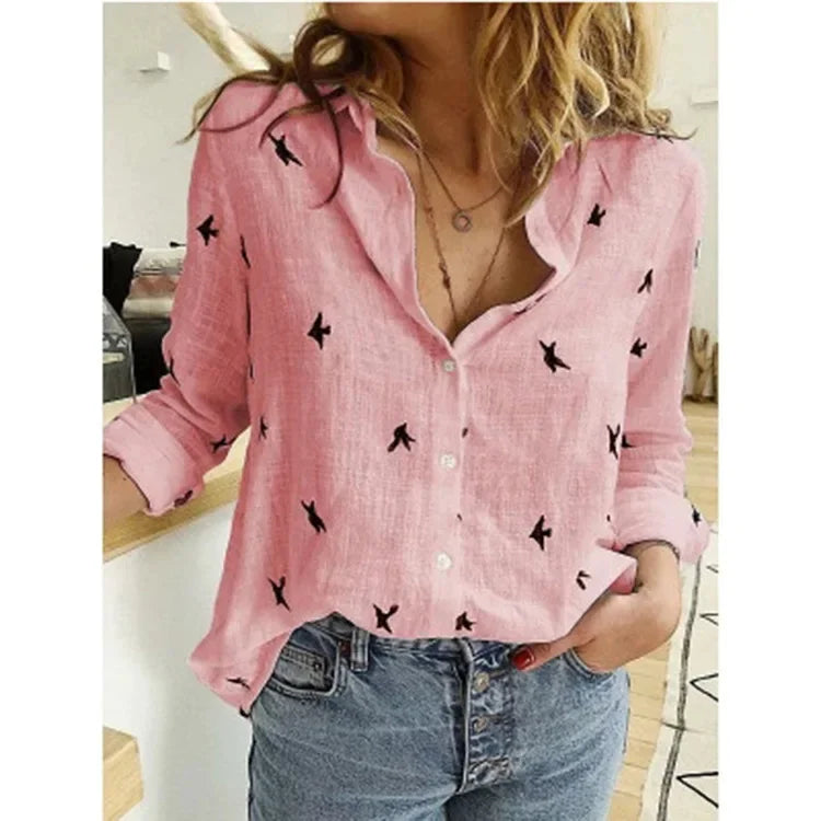 Vintage Cotton Linen Casual Tops Tees Spring Autumn Y2k Tshirt Woman Clothing Fashion T-Shirt Clothes Streetwear T Shirts Women
