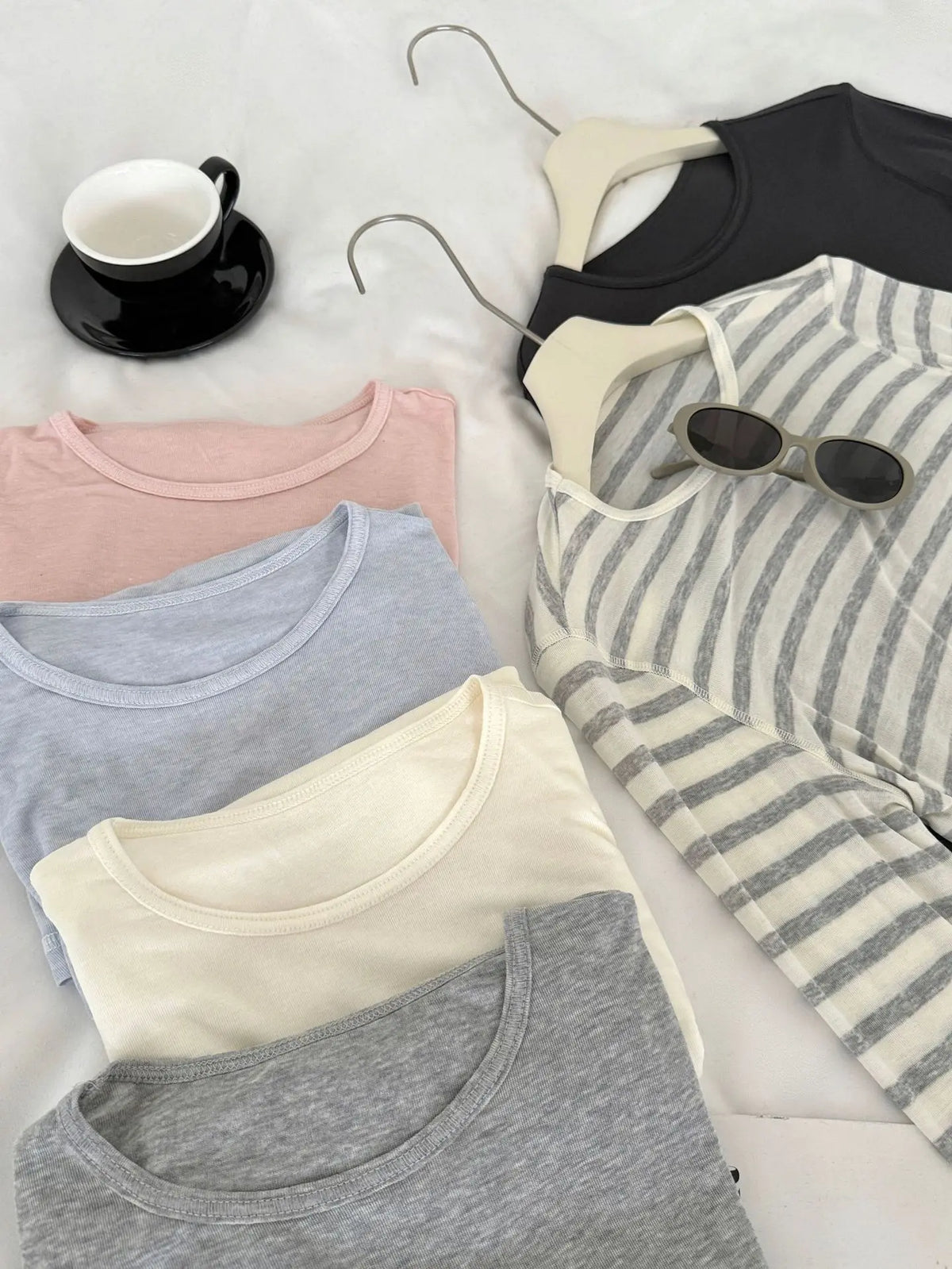 2026 Women Long Sleeve Thin T Shirts O-Neck Model Wool Slik Blending Tees Summer Pink Tops For Women Clothes