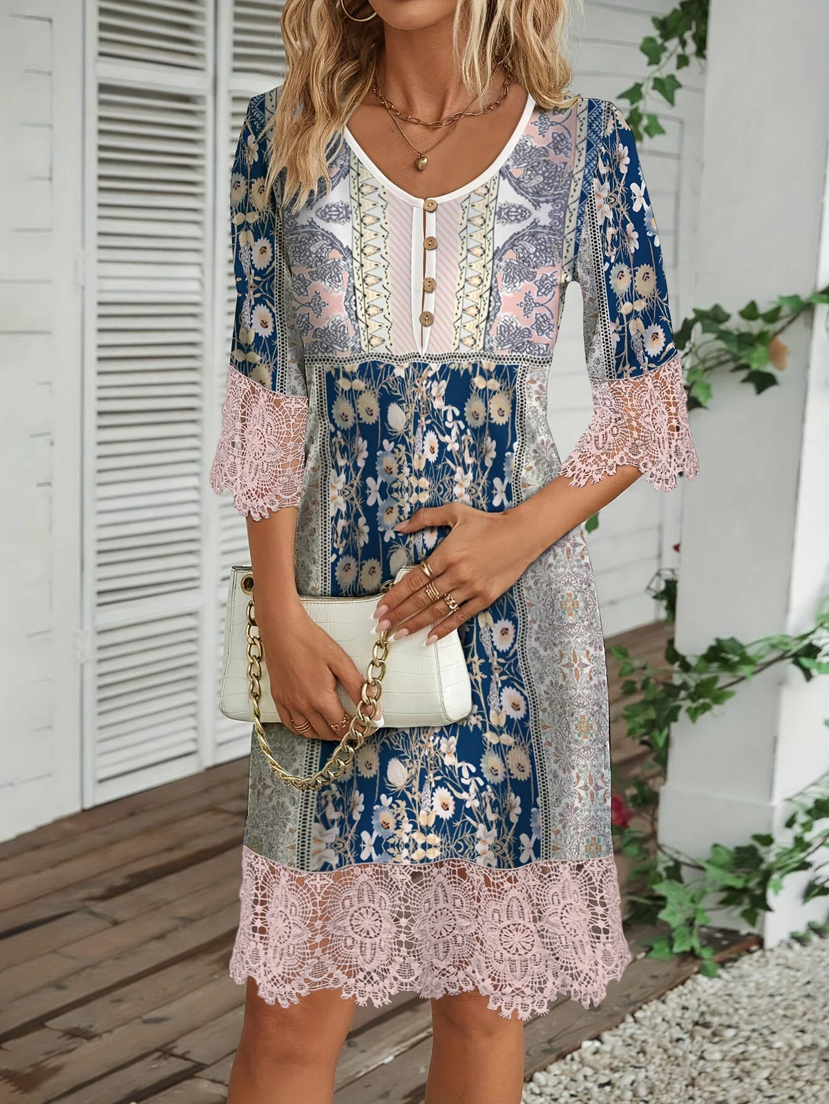 Fashion Elegant Women Dress Loose Casual Dress Women Printed Dress New Temperament
