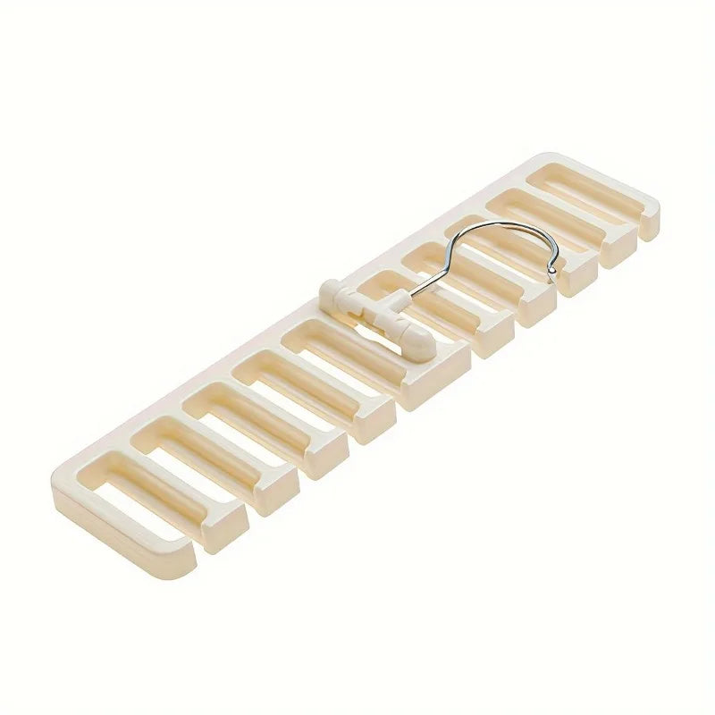 1pc Multi-Functional Belt Hanger Space-Saving Closet Organizer for Belts Ties Accessory Storage Durable Plastic Construction