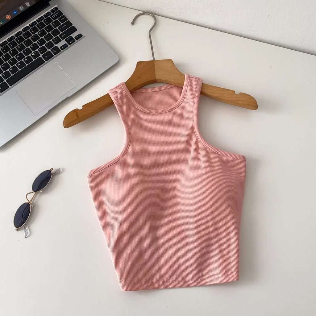 SINGREINY Candy Colors Hotsweet Top Women Bodycon Solid Spicy Girl Ins Tank Top Summer Sleeveless Versatile Basics Sexy Camisole