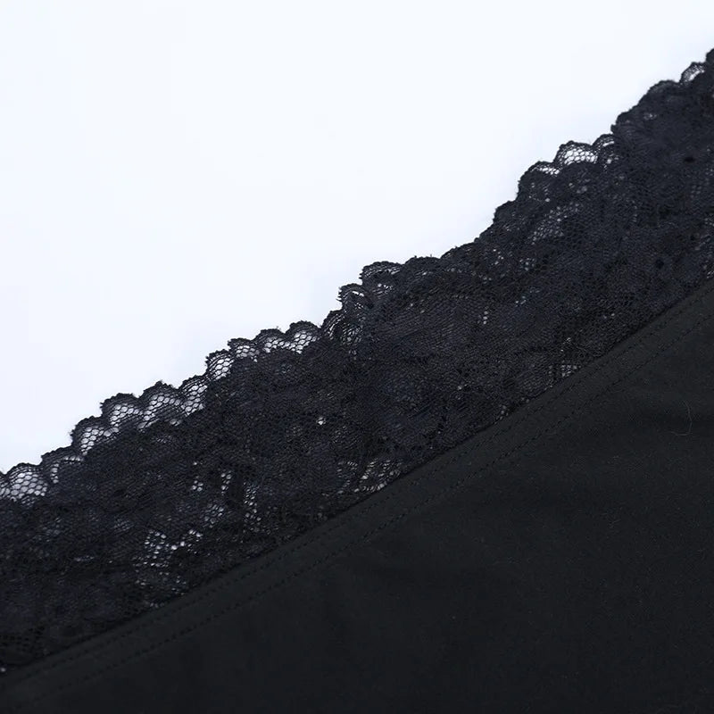 Sexy Slash Neck Off Shoulder Lace Tops Y2k Simple Fashion Women's Tee Shirts Short Sleeve Casual T-Shirts Trendy Tshirts