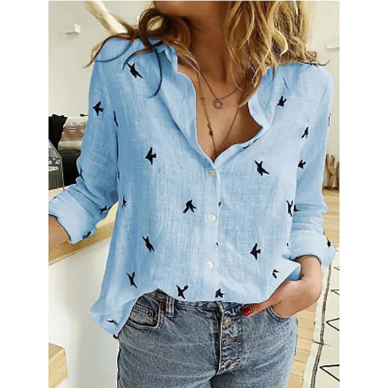 Vintage Cotton Linen Casual Tops Tees Spring Autumn Y2k Tshirt Woman Clothing Fashion T-Shirt Clothes Streetwear T Shirts Women