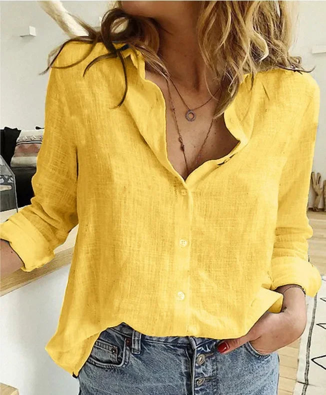 Vintage Cotton Linen Casual Tops Tees Spring Autumn Y2k Tshirt Woman Clothing Fashion T-Shirt Clothes Streetwear T Shirts Women