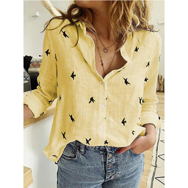 Vintage Cotton Linen Casual Tops Tees Spring Autumn Y2k Tshirt Woman Clothing Fashion T-Shirt Clothes Streetwear T Shirts Women