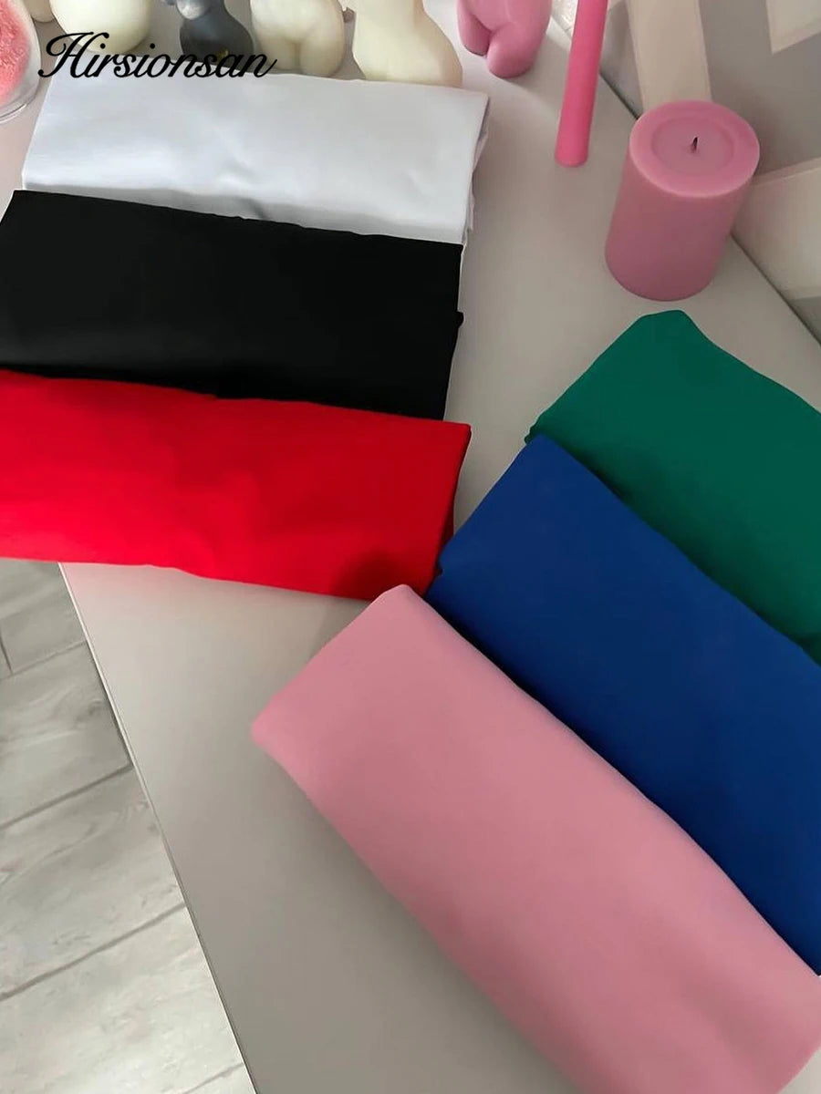 Hirsionsan 100% Cotton T Shirt Women 2024 Summer New  Basic Elegant Tee Casual Loose Tshirt Chic O Neck Female Couple Tops M-3XL