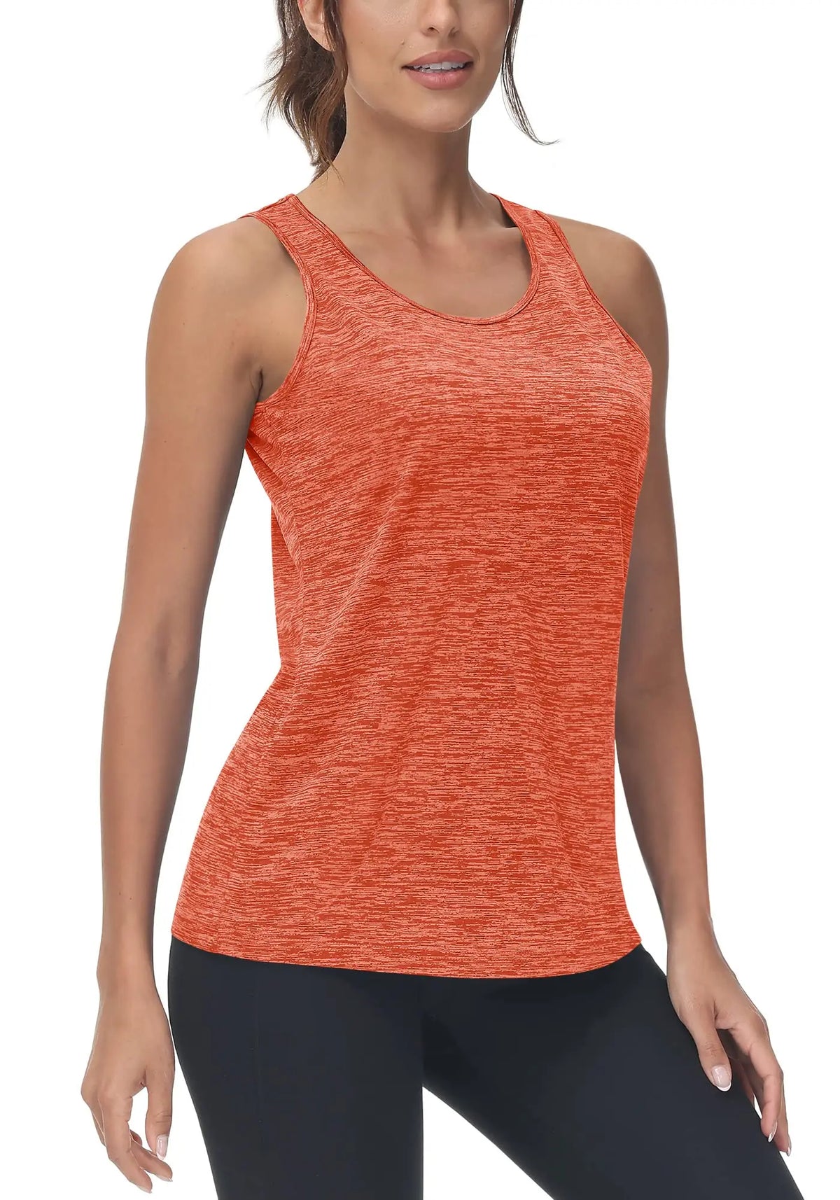 TACVASEN Womens Quick Dry Workout Tank Tops Lightweight Cool Moisture Yoga Shirt Stretch Crew Neck Sleeveless Athletic Vest
