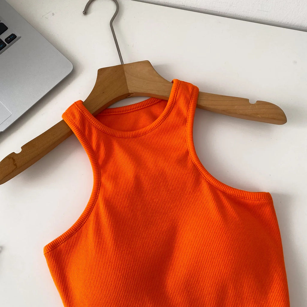 SINGREINY Candy Colors Hotsweet Top Women Bodycon Solid Spicy Girl Ins Tank Top Summer Sleeveless Versatile Basics Sexy Camisole
