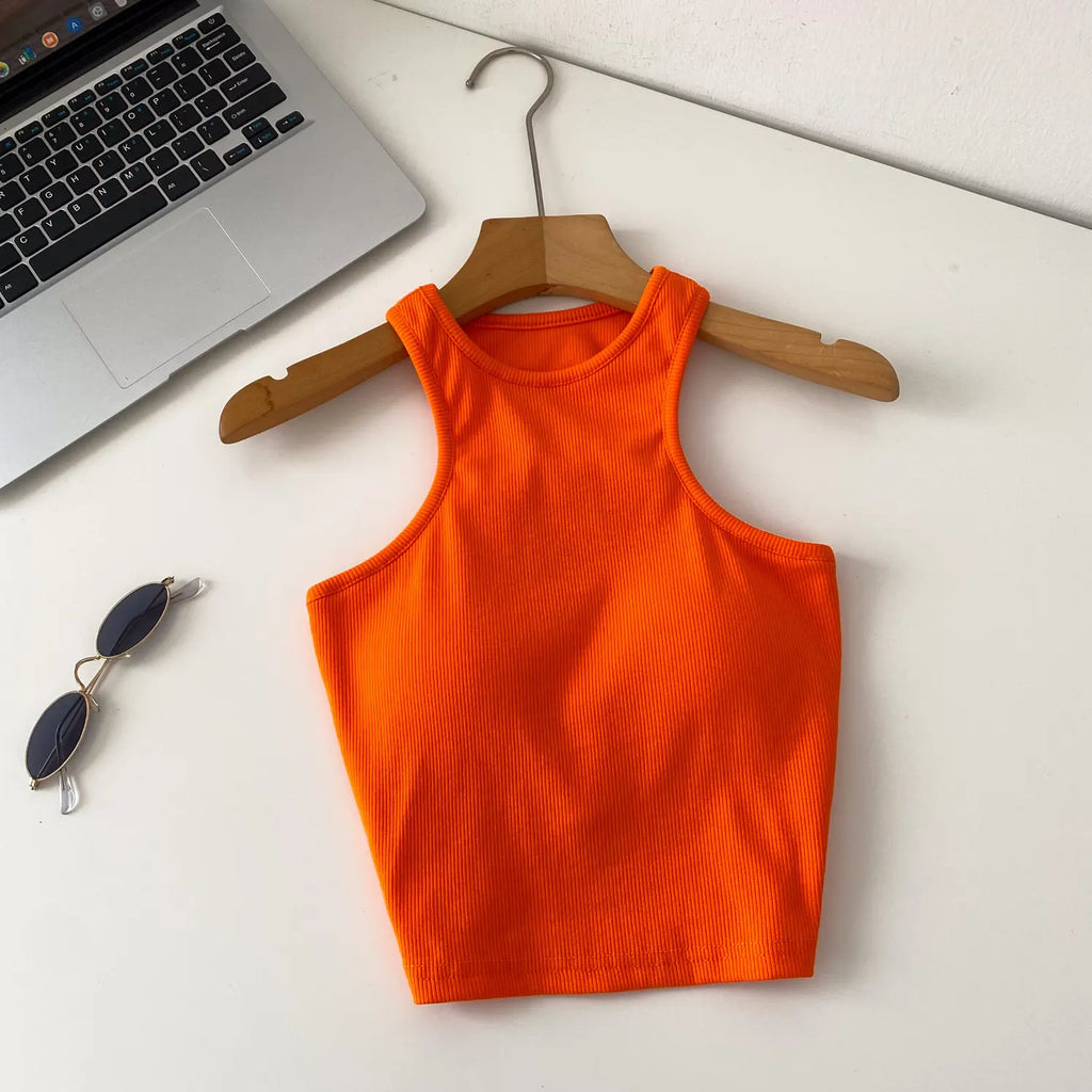SINGREINY Candy Colors Hotsweet Top Women Bodycon Solid Spicy Girl Ins Tank Top Summer Sleeveless Versatile Basics Sexy Camisole