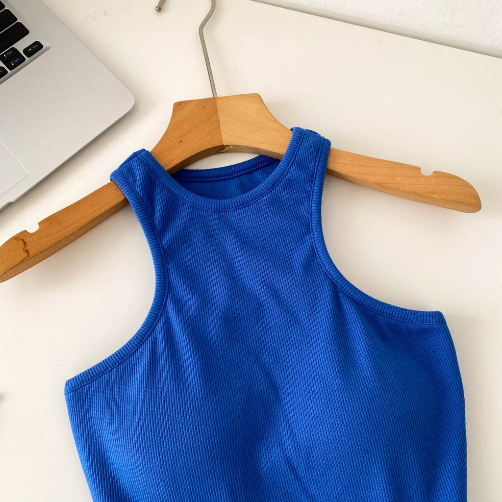 SINGREINY Candy Colors Hotsweet Top Women Bodycon Solid Spicy Girl Ins Tank Top Summer Sleeveless Versatile Basics Sexy Camisole