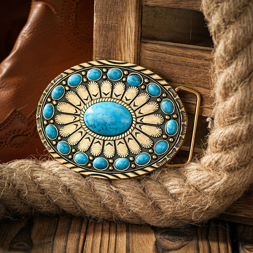 Western Style Plate Buckle Belt Metal Buckle One Belt Buckle