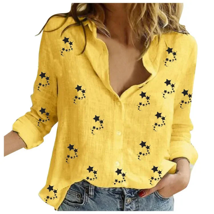 Vintage Cotton Linen Casual Tops Tees Spring Autumn Y2k Tshirt Woman Clothing Fashion T-Shirt Clothes Streetwear T Shirts Women