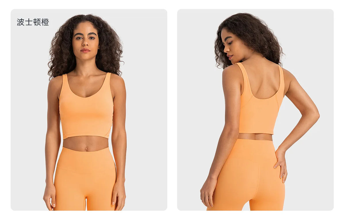 V Neck Built-in Bra Sports Yoga Top Slim-fit Vest with Quick Dry Casual Fitness Workout for Women Tank Top Wear