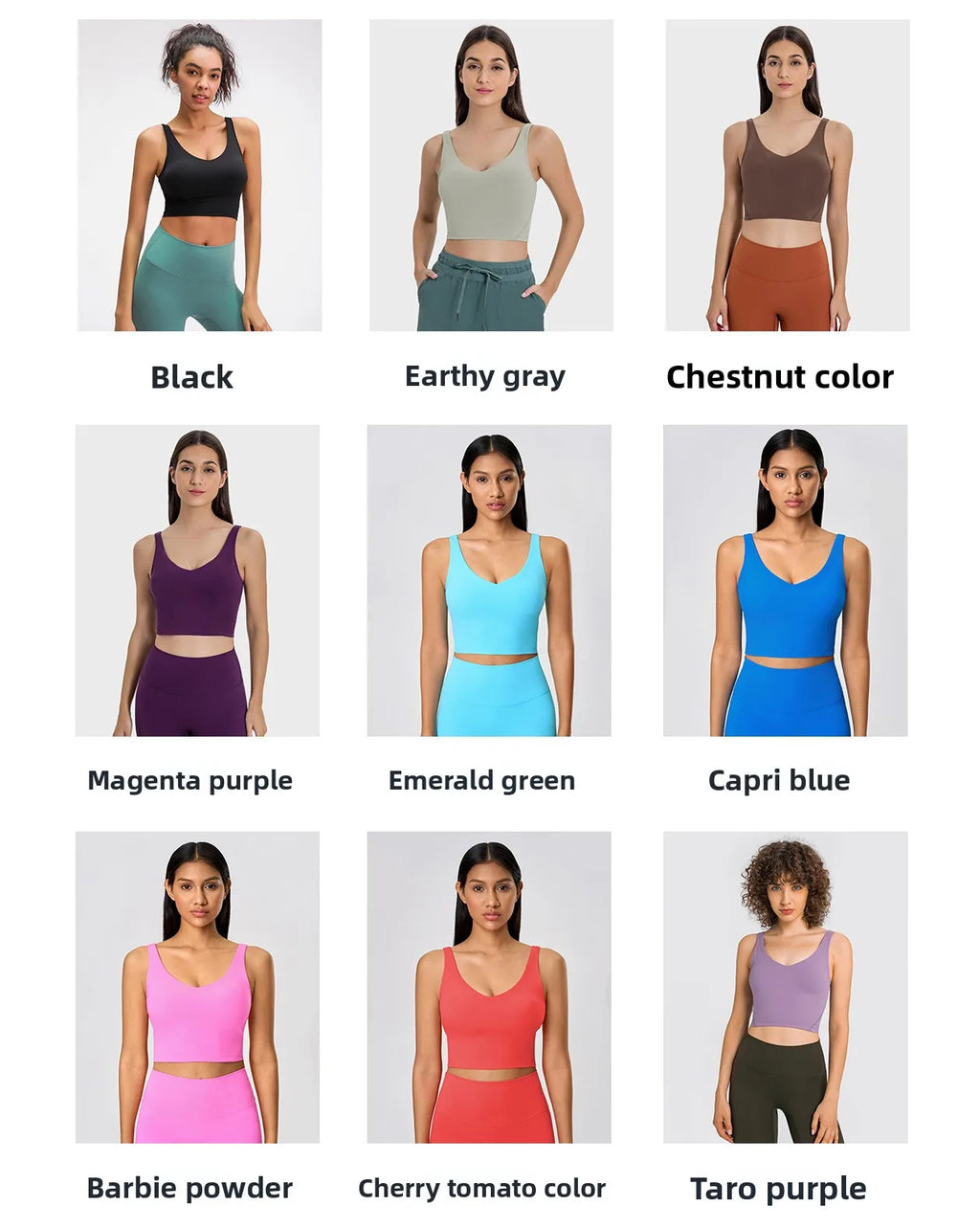 V Neck Built-in Bra Sports Yoga Top Slim-fit Vest with Quick Dry Casual Fitness Workout for Women Tank Top Wear