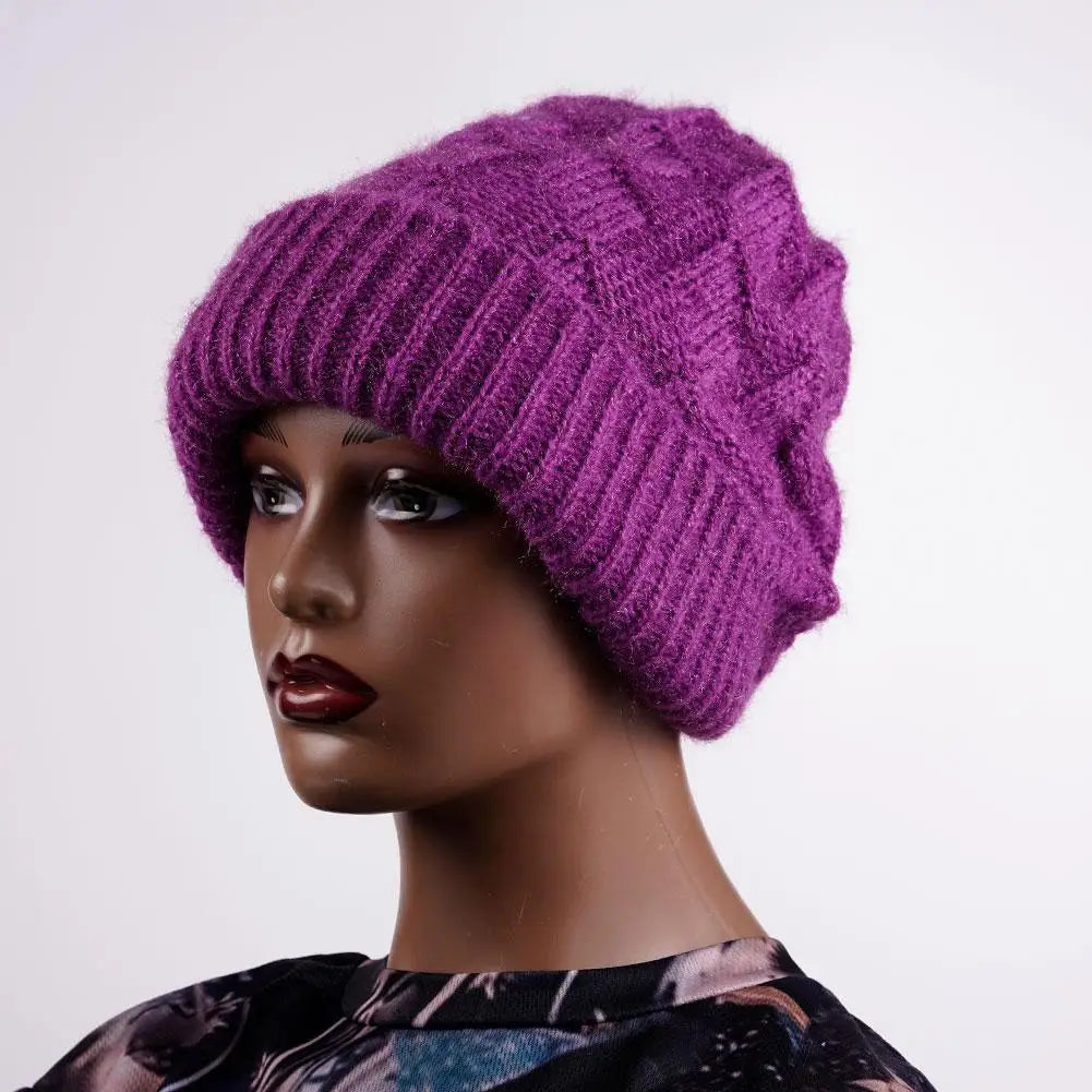 Fashion Winter Warm Hats for Women Casual Stacking Knitted Bonnet Caps Men Hats Solid Color Hip Hop Unisex Female Beanies